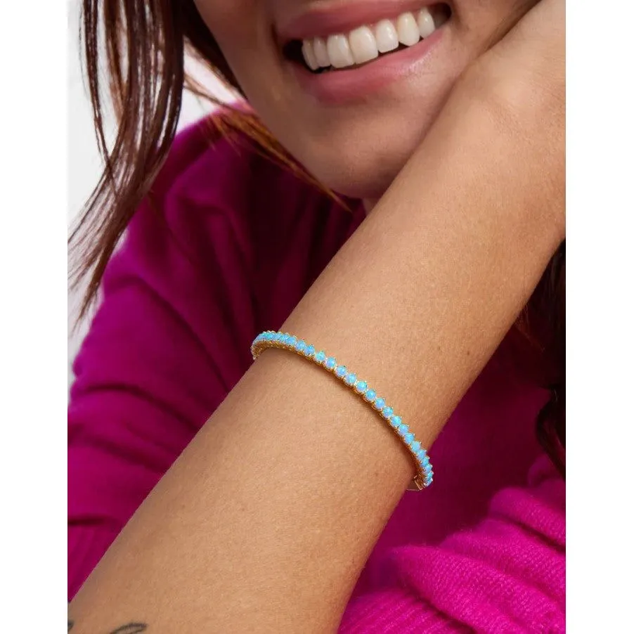 Not Your Basic Simulated Blue Opal Tennis Bracelet