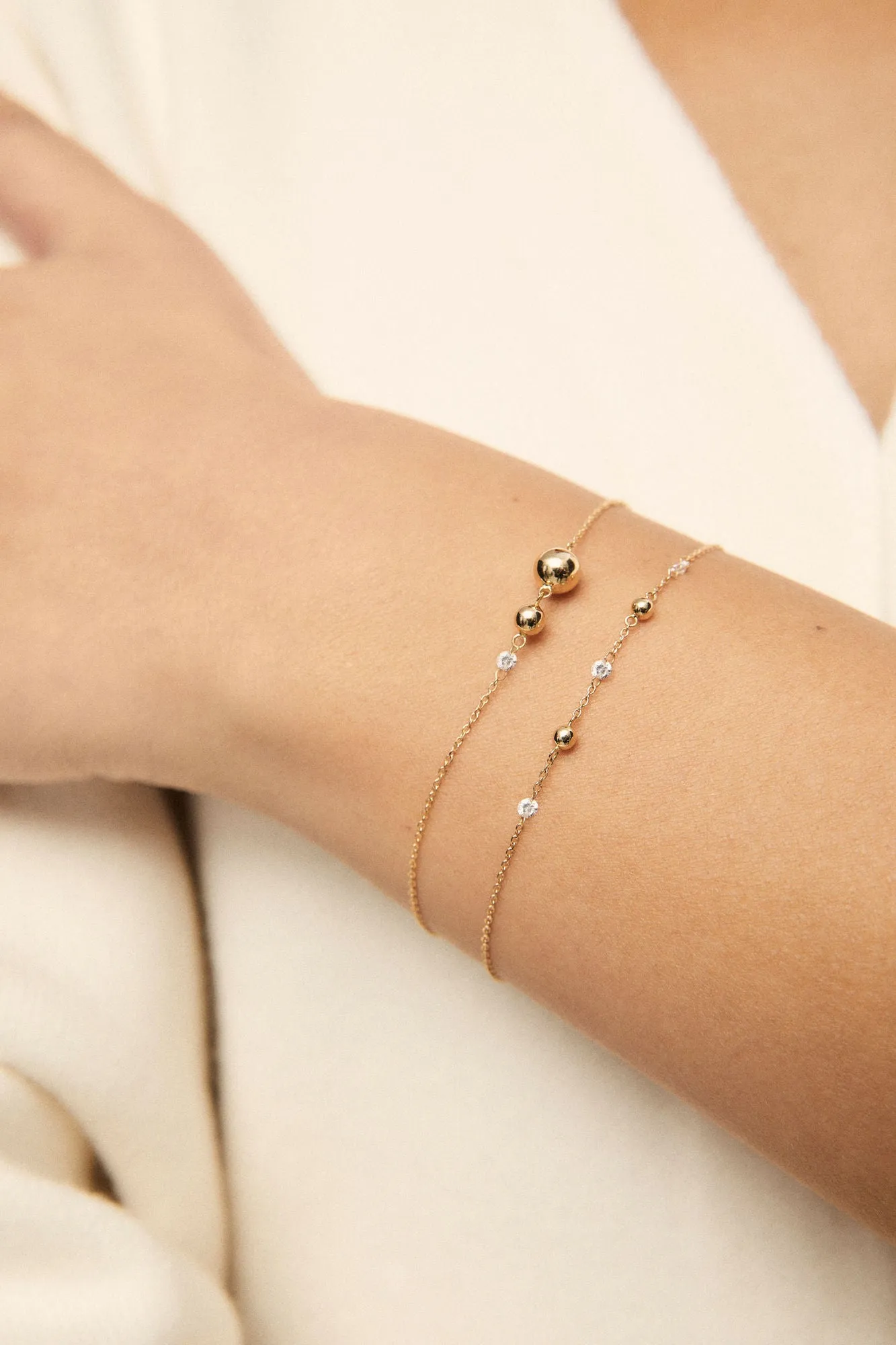Nude 18K Rosegold Bracelet w. Lab-Grown Diamonds