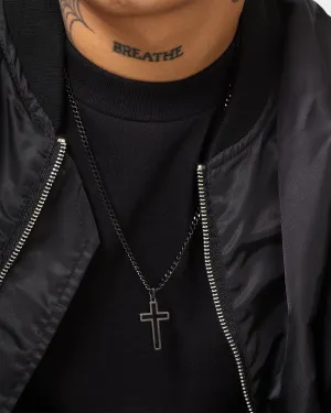 NXS Hollow Cross Chain Black