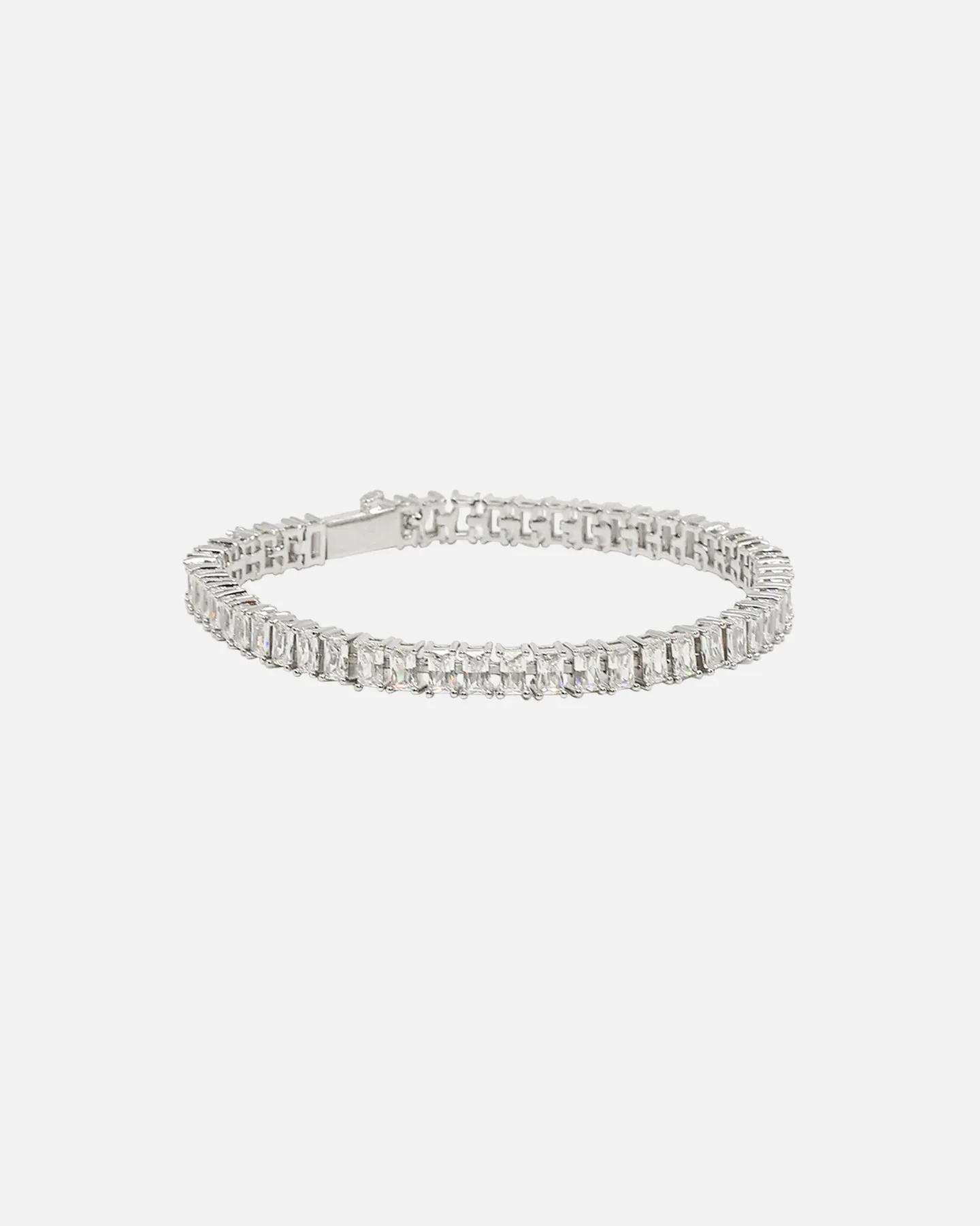 NXS Iced Baguette Bracelet Iced White Gold