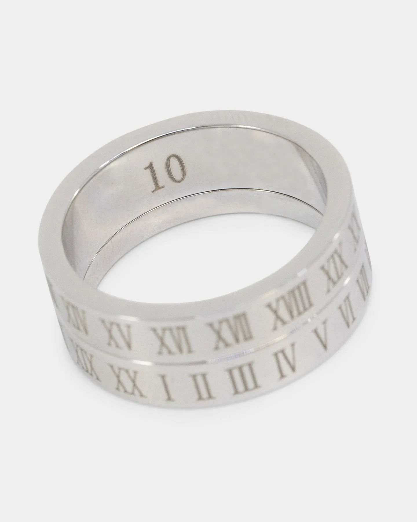 NXS Roman Rotating Ring White Gold
