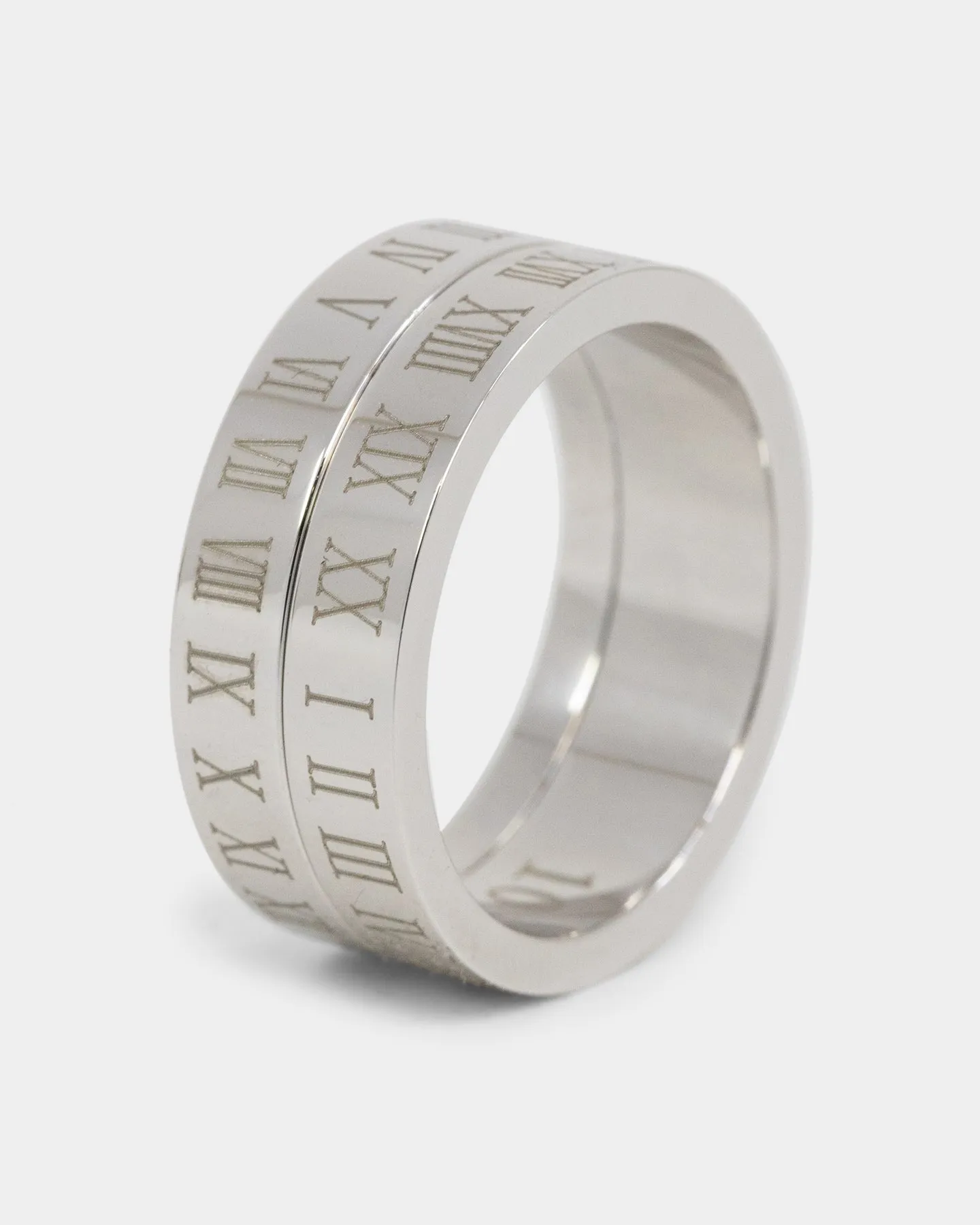 NXS Roman Rotating Ring White Gold