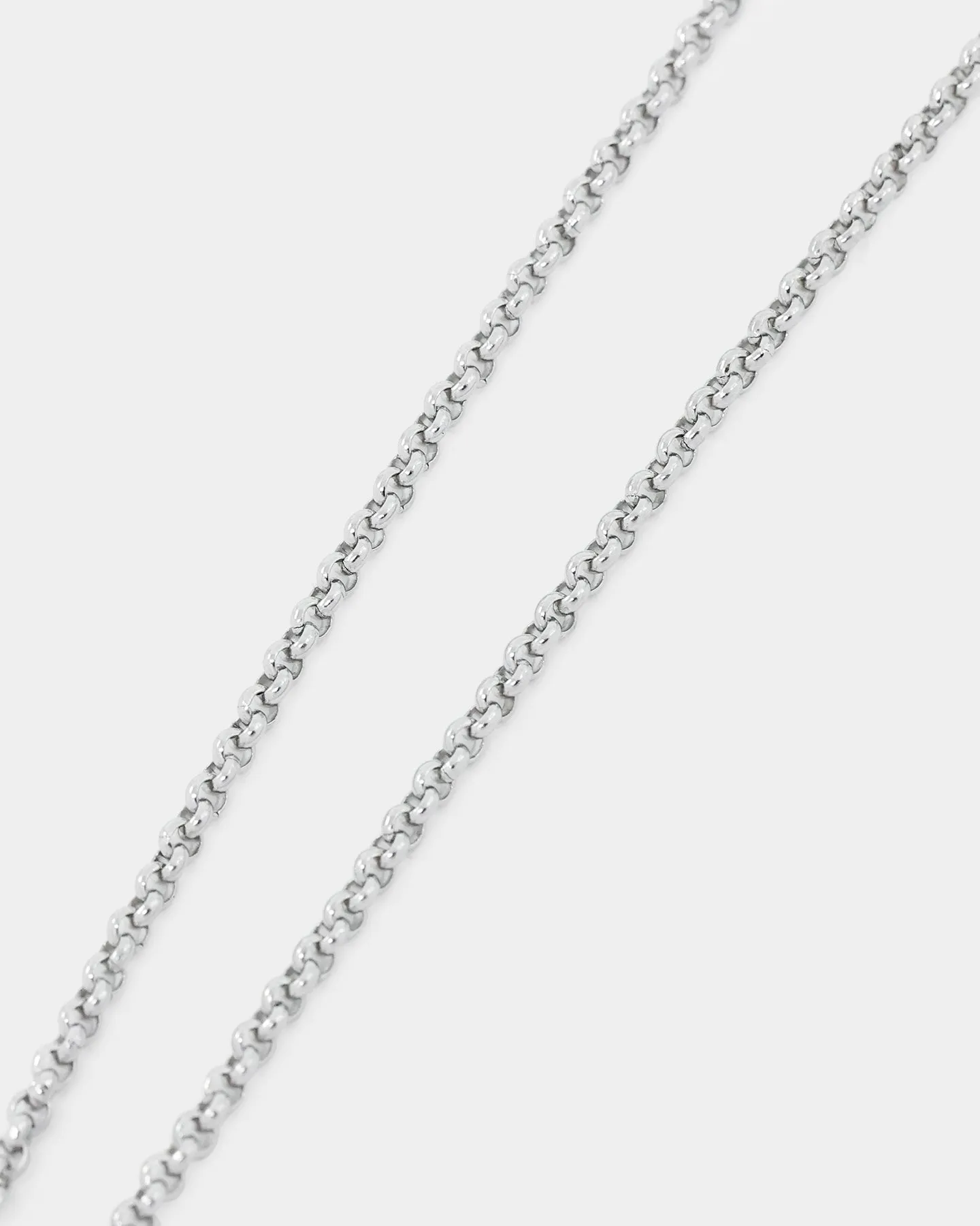 NXS Tag Chain White Gold