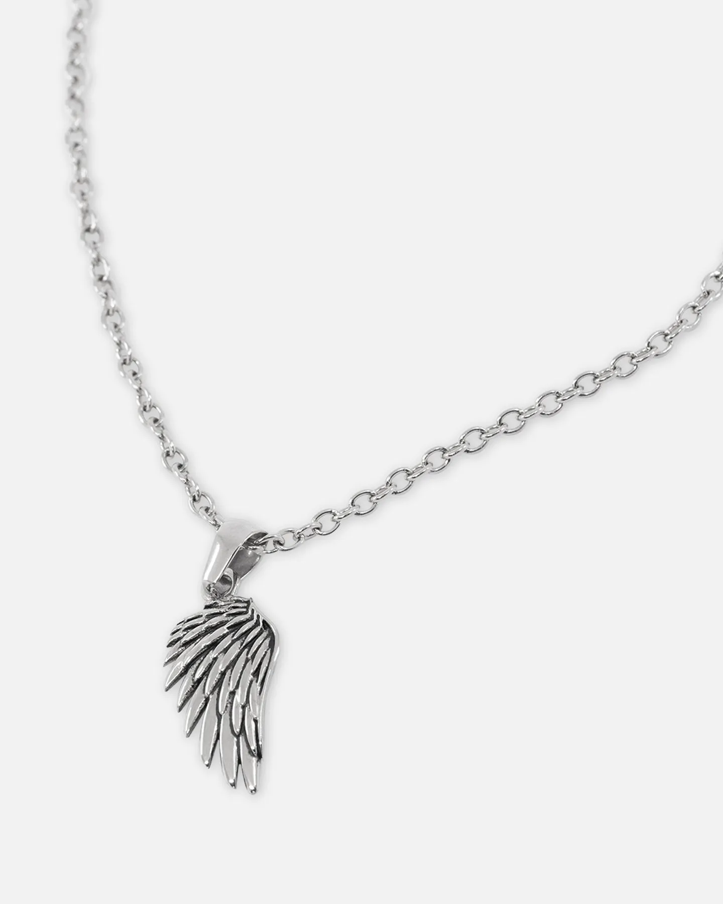 NXS Wing Necklace White Gold