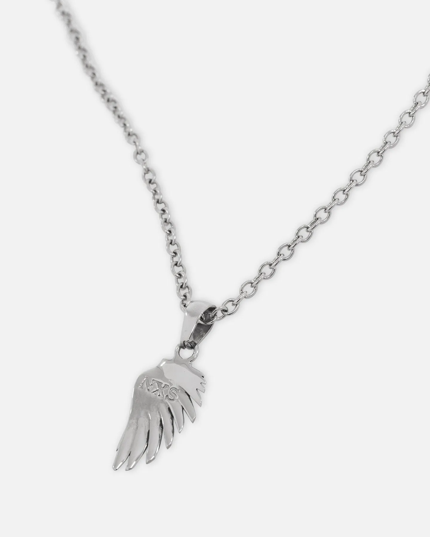 NXS Wing Necklace White Gold