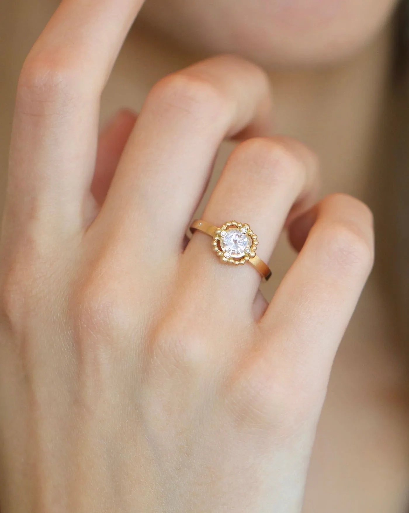 Orbit Meant to Be 18K Gold Ring w. Diamonds