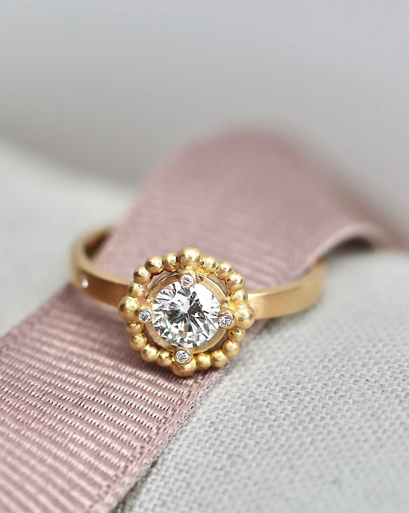 Orbit Meant to Be 18K Gold Ring w. Diamonds
