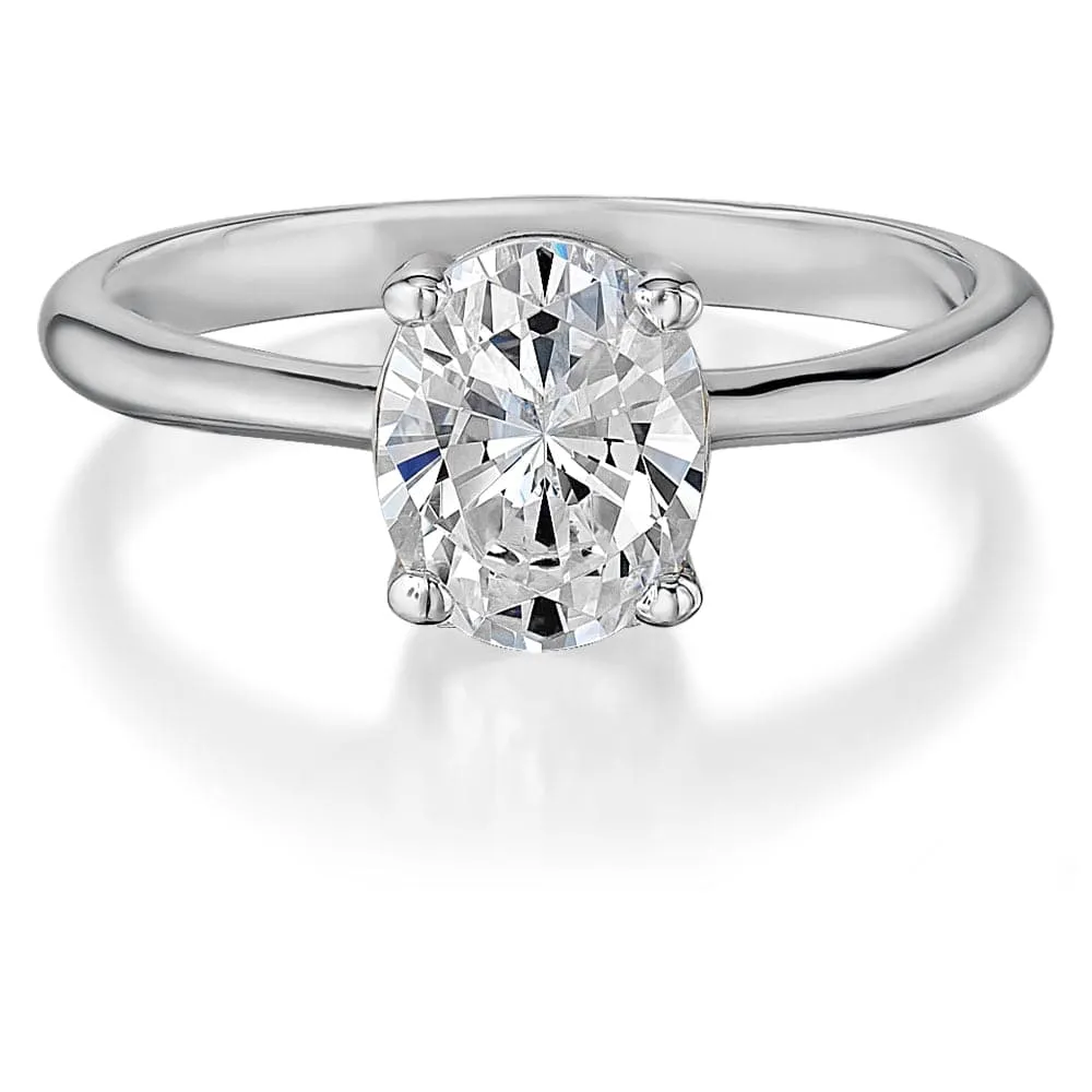 Oval Cut Solitaire Ring