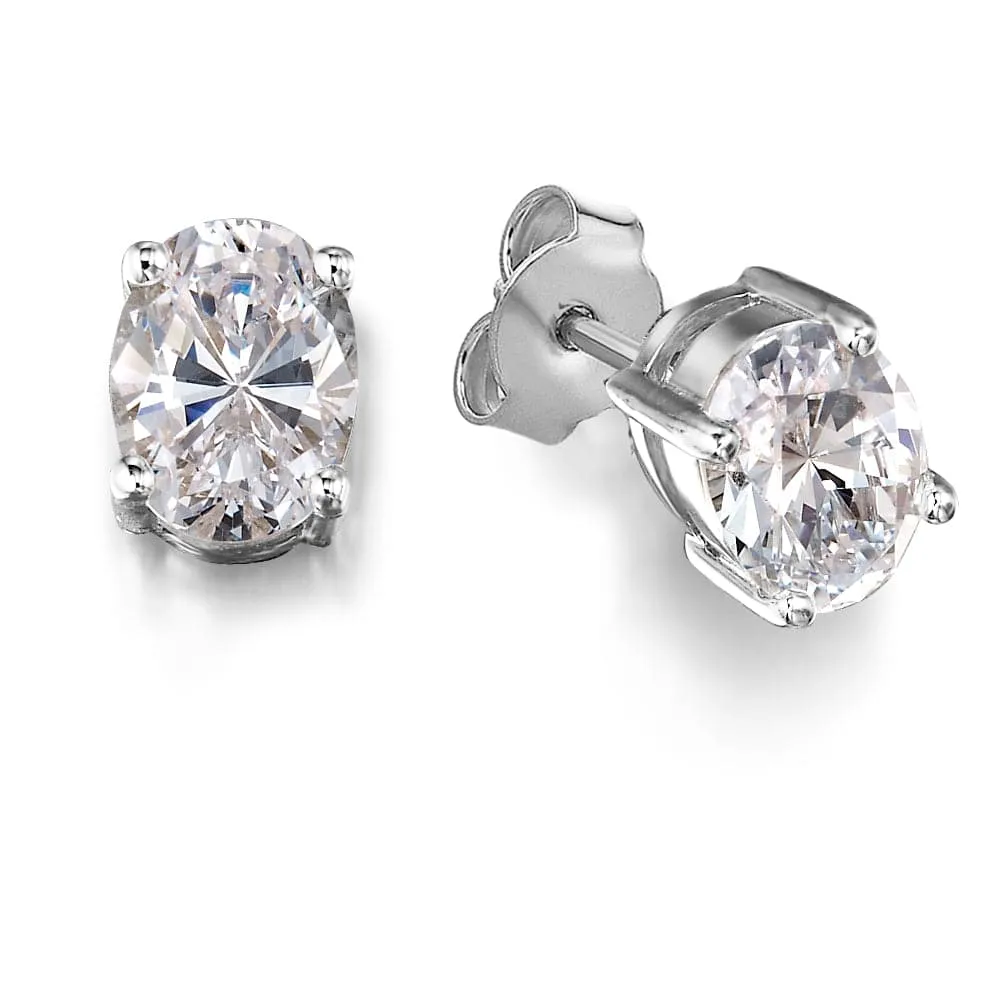 Oval Cut Stud Earrings