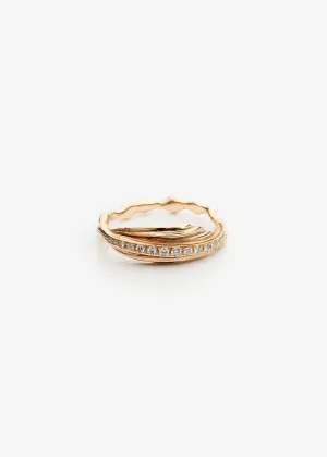 Palea Pavé 14K Gold Ring w. Diamond