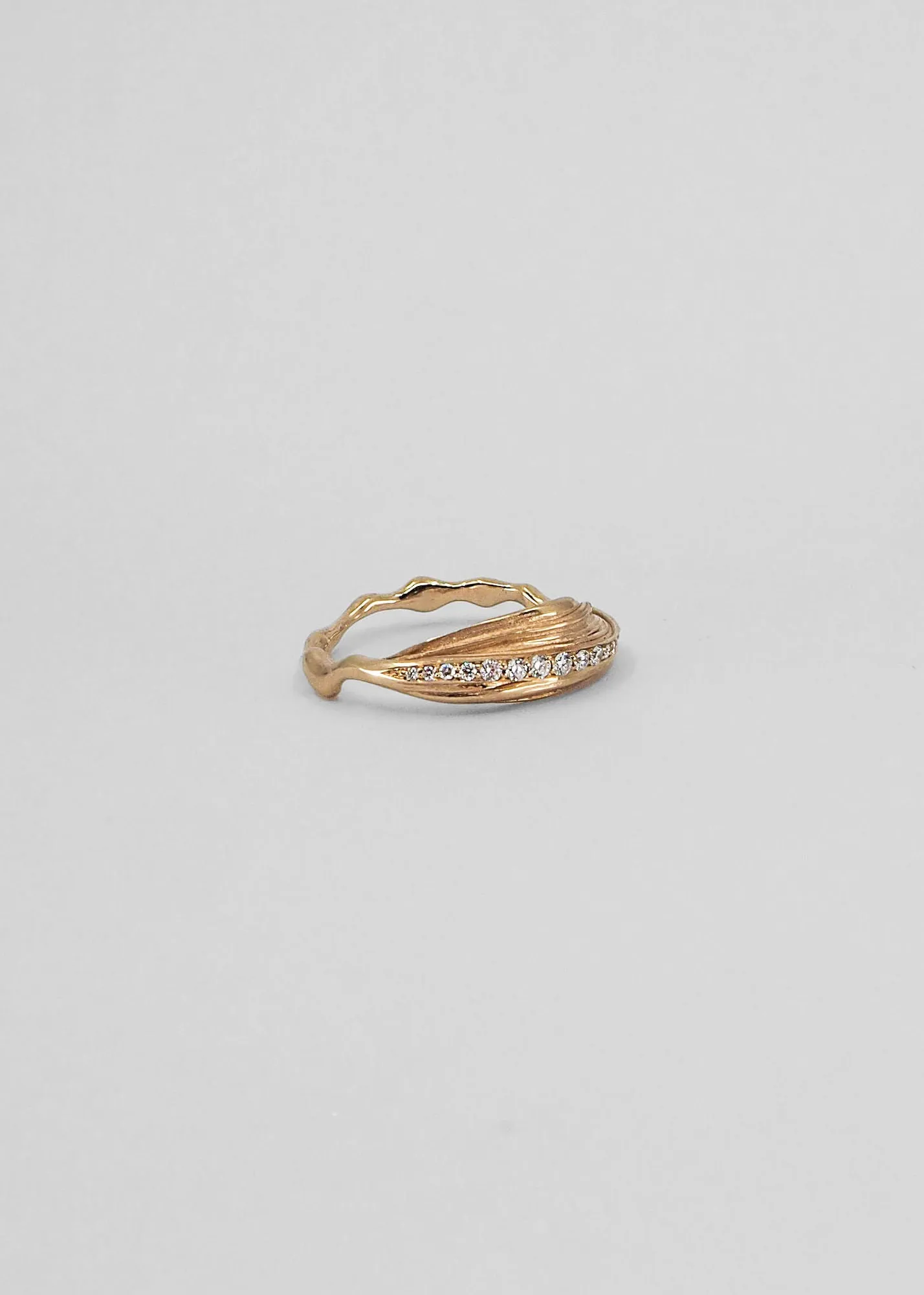 Palea Pavé 14K Gold Ring w. Diamond