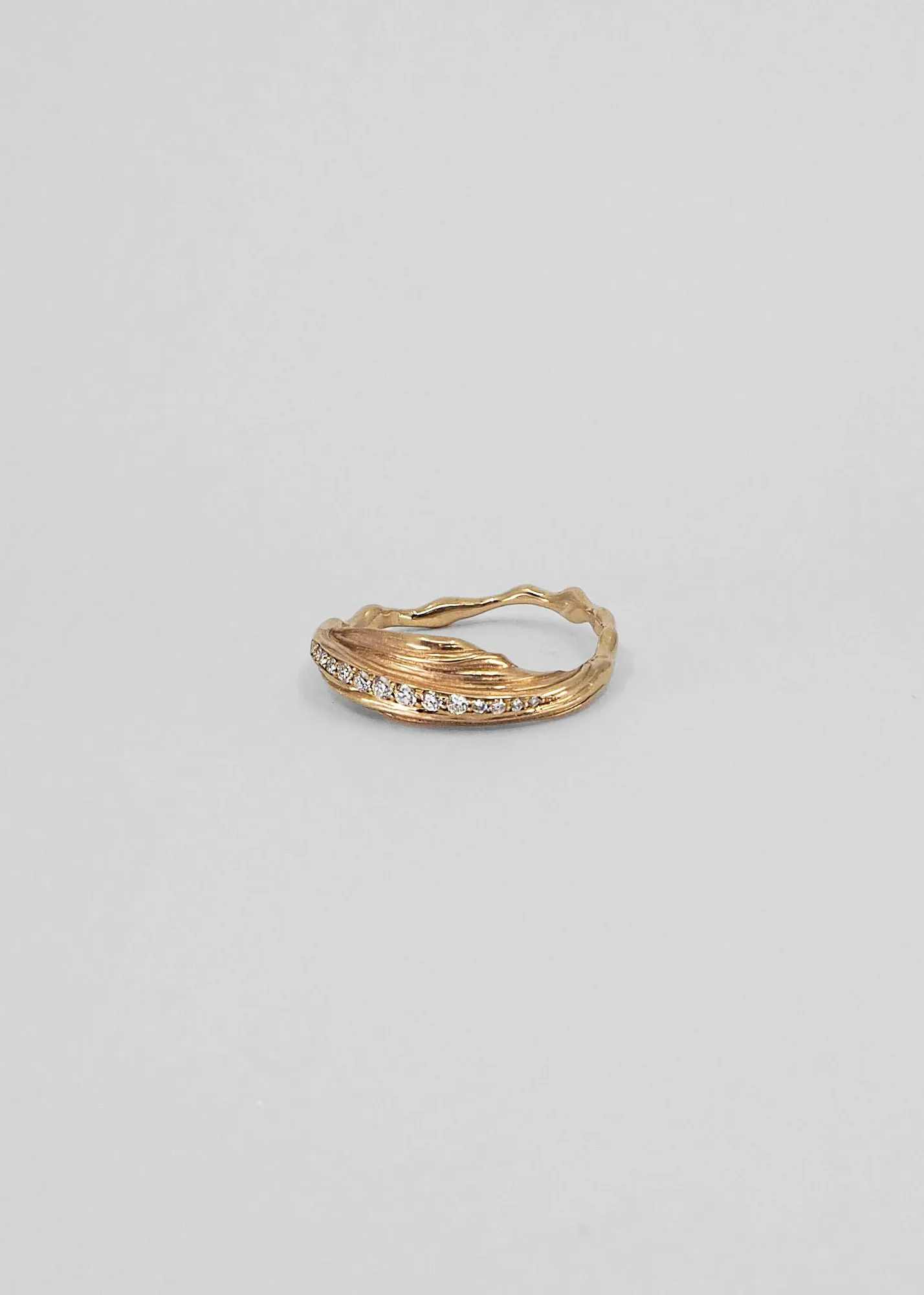 Palea Pavé 14K Gold Ring w. Diamond