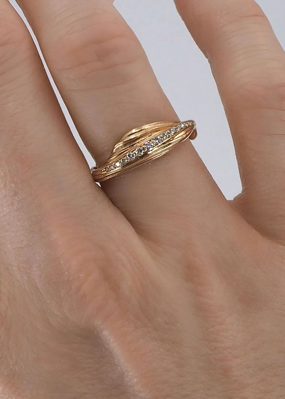 Palea Pavé 14K Gold Ring w. Diamond
