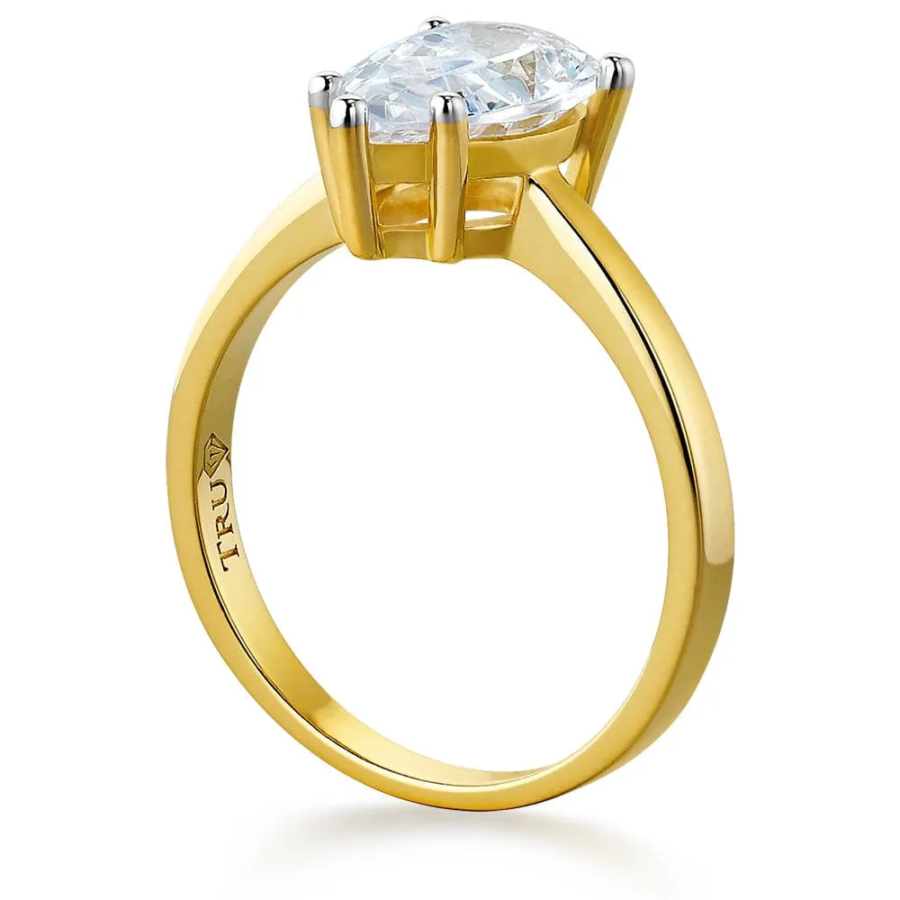 Pear Cut Solitaire Ring