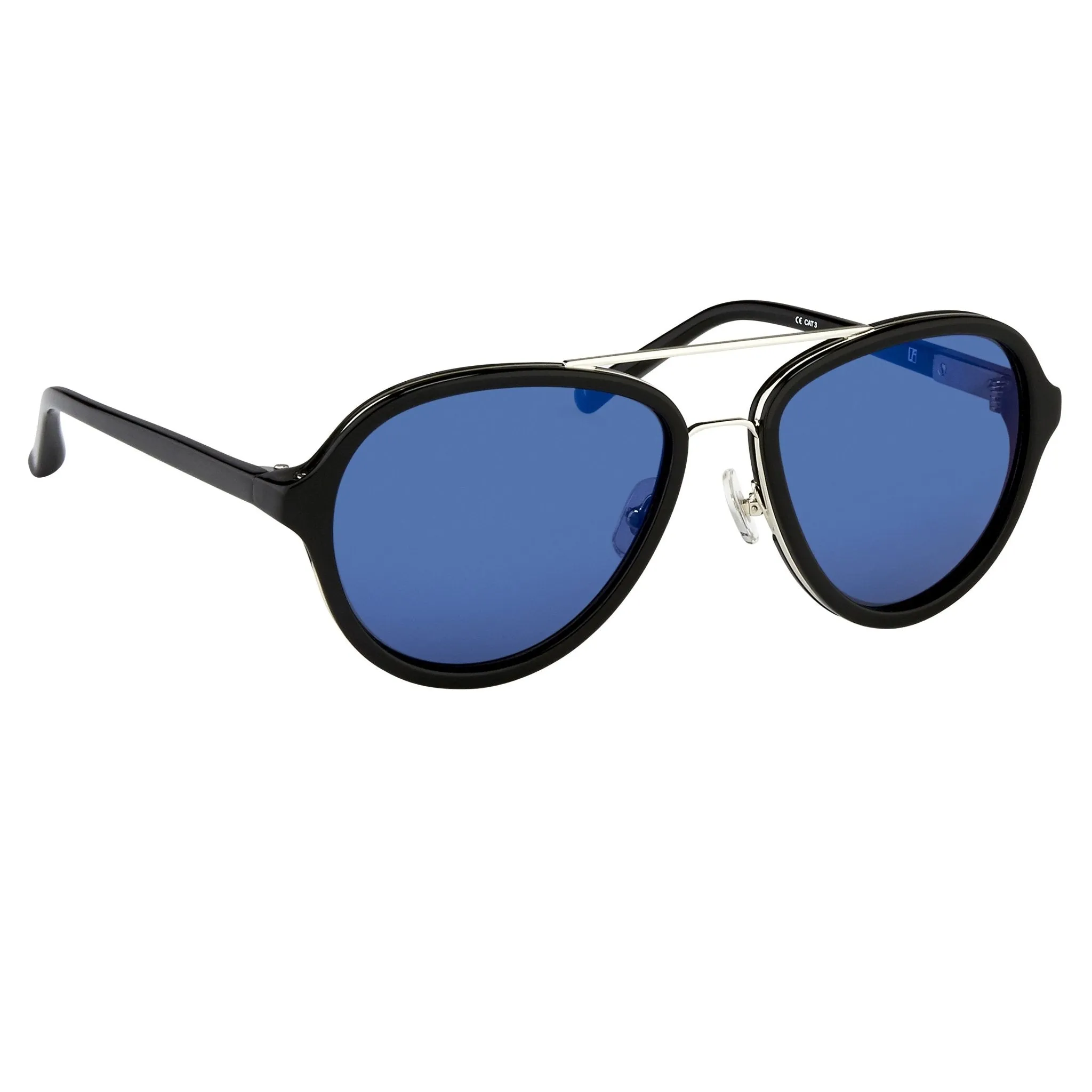 Phillip Lim Sunglasses Black and Blue Mirror