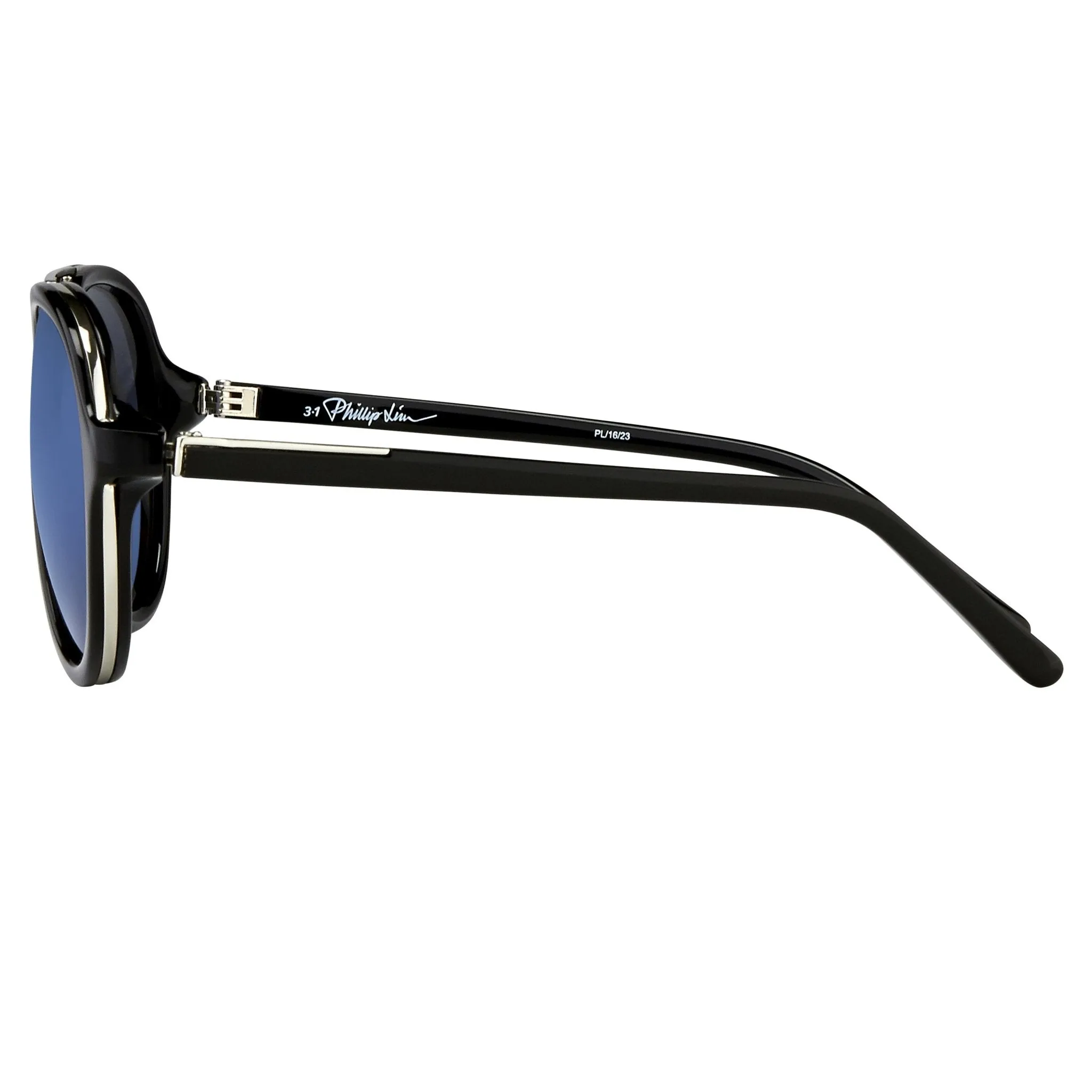 Phillip Lim Sunglasses Black and Blue Mirror