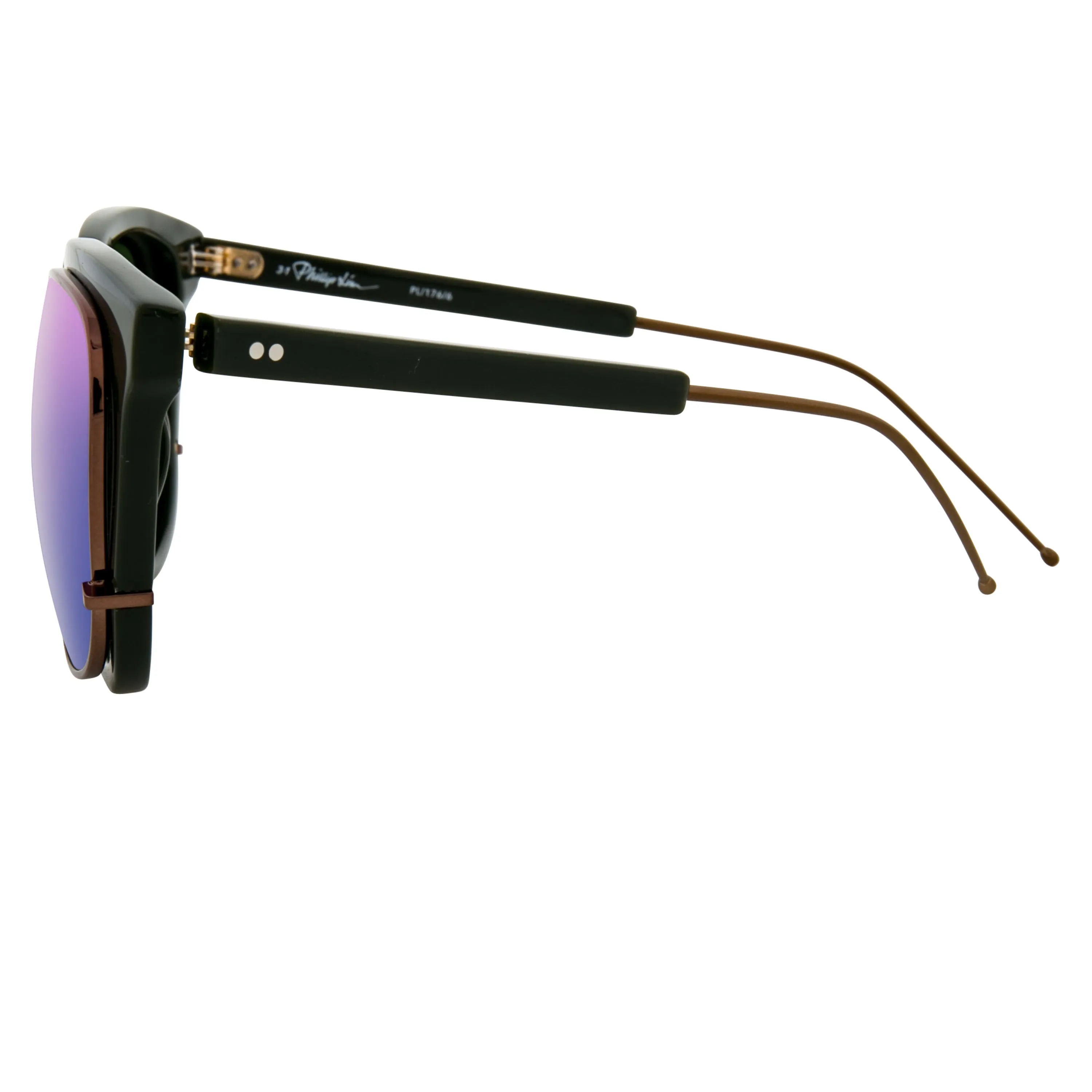 Phillip Lim x Linda Farrow Blue Mirror Sunglasses PL176C6SUN
