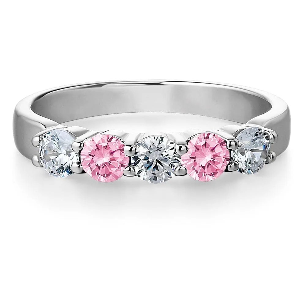 Pink Quintet Ring