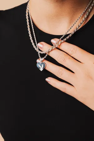 Playboy By House Of Auric Playboy Heart Pendant Sterling Silver