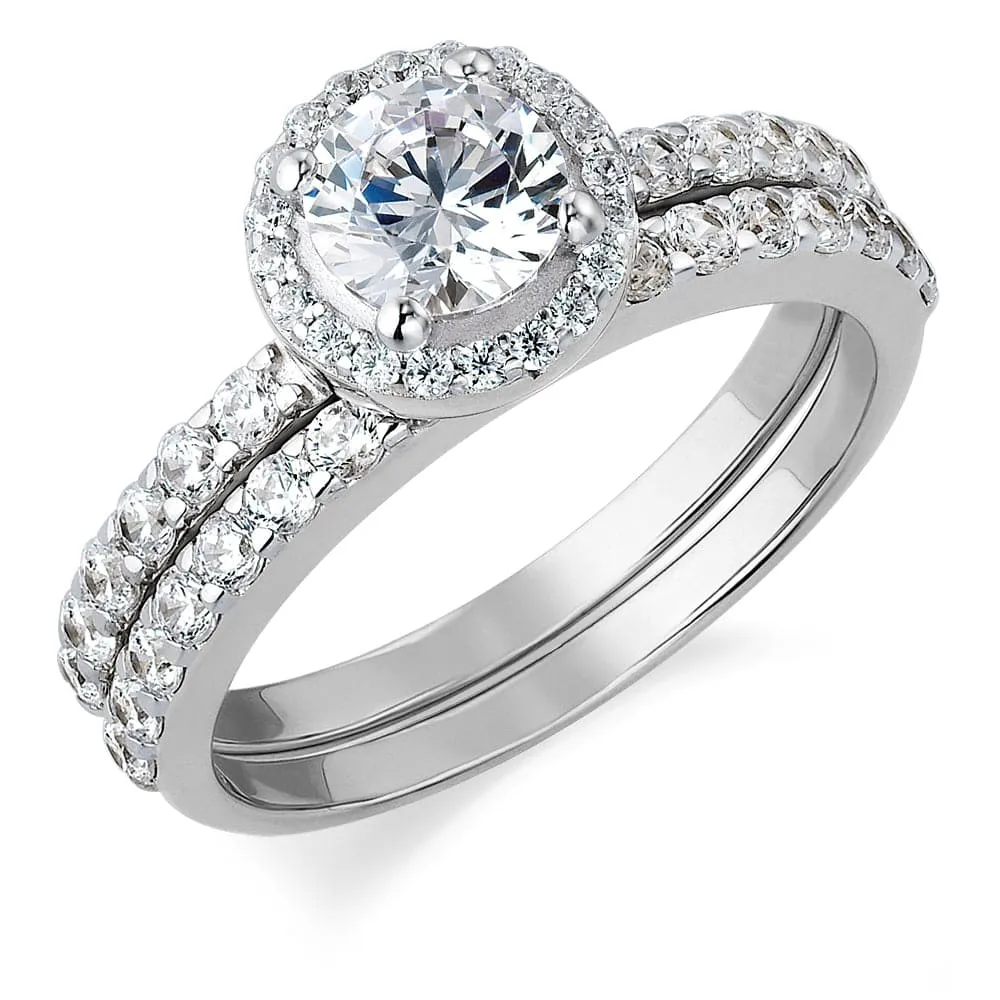 Posh Halo Ring Set