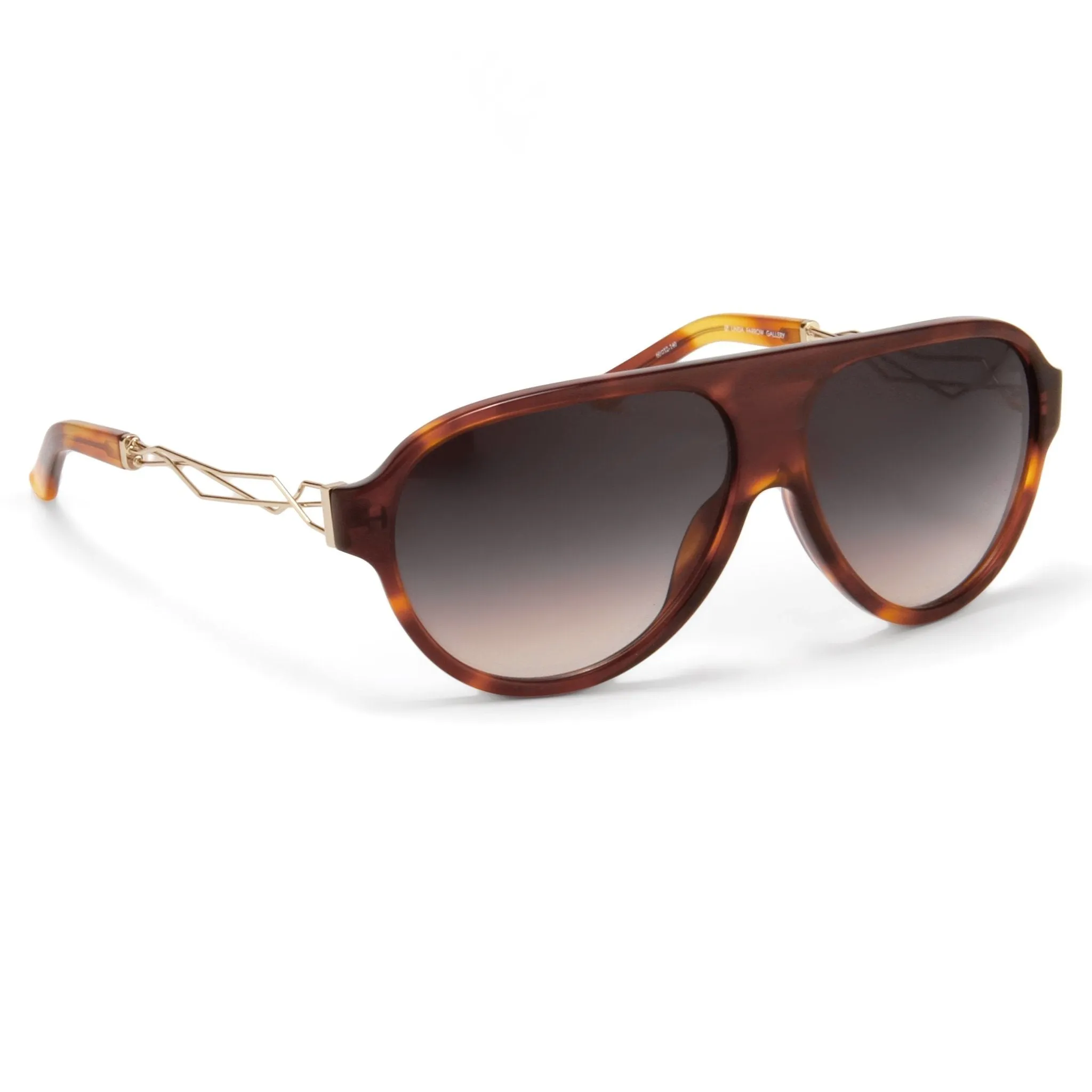 Prabal Gurung Sunglasses Dark Brown Tortoise Shell and Grey