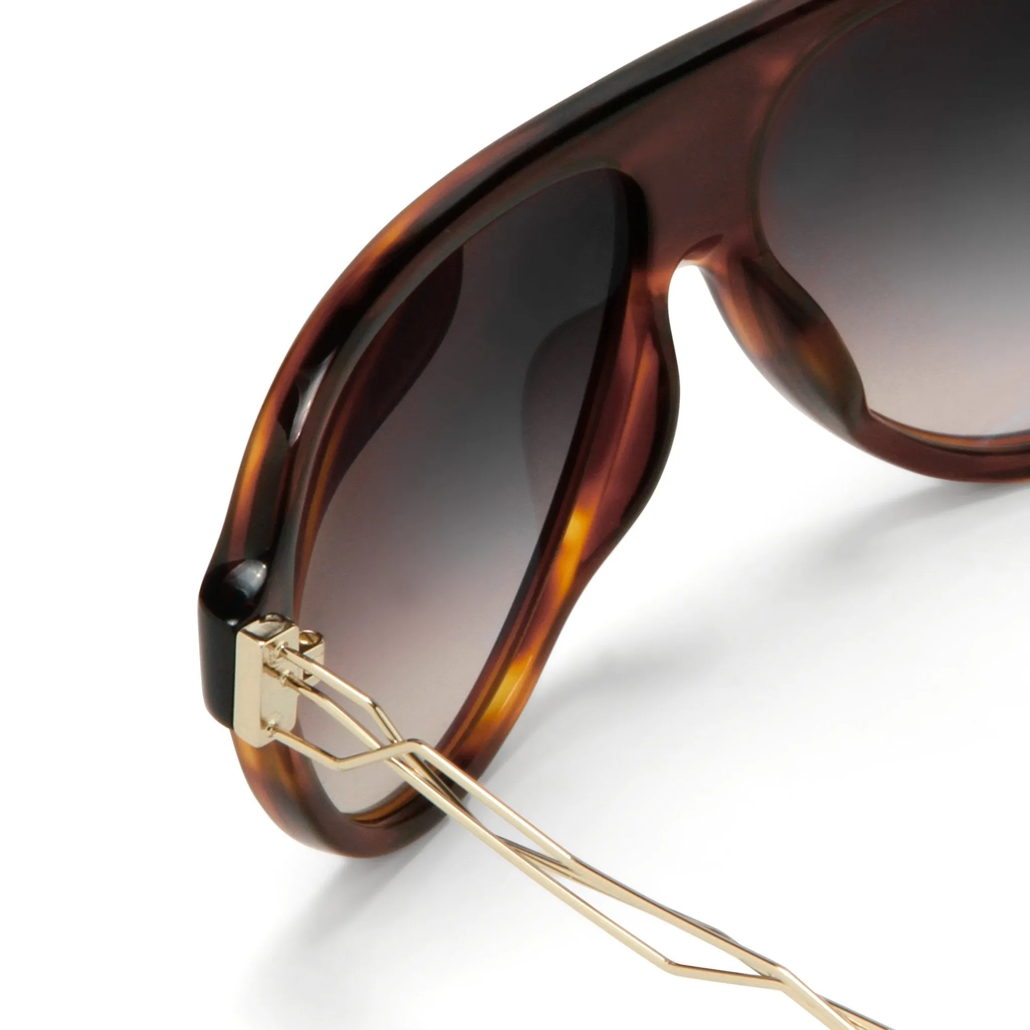 Prabal Gurung Sunglasses Dark Brown Tortoise Shell and Grey