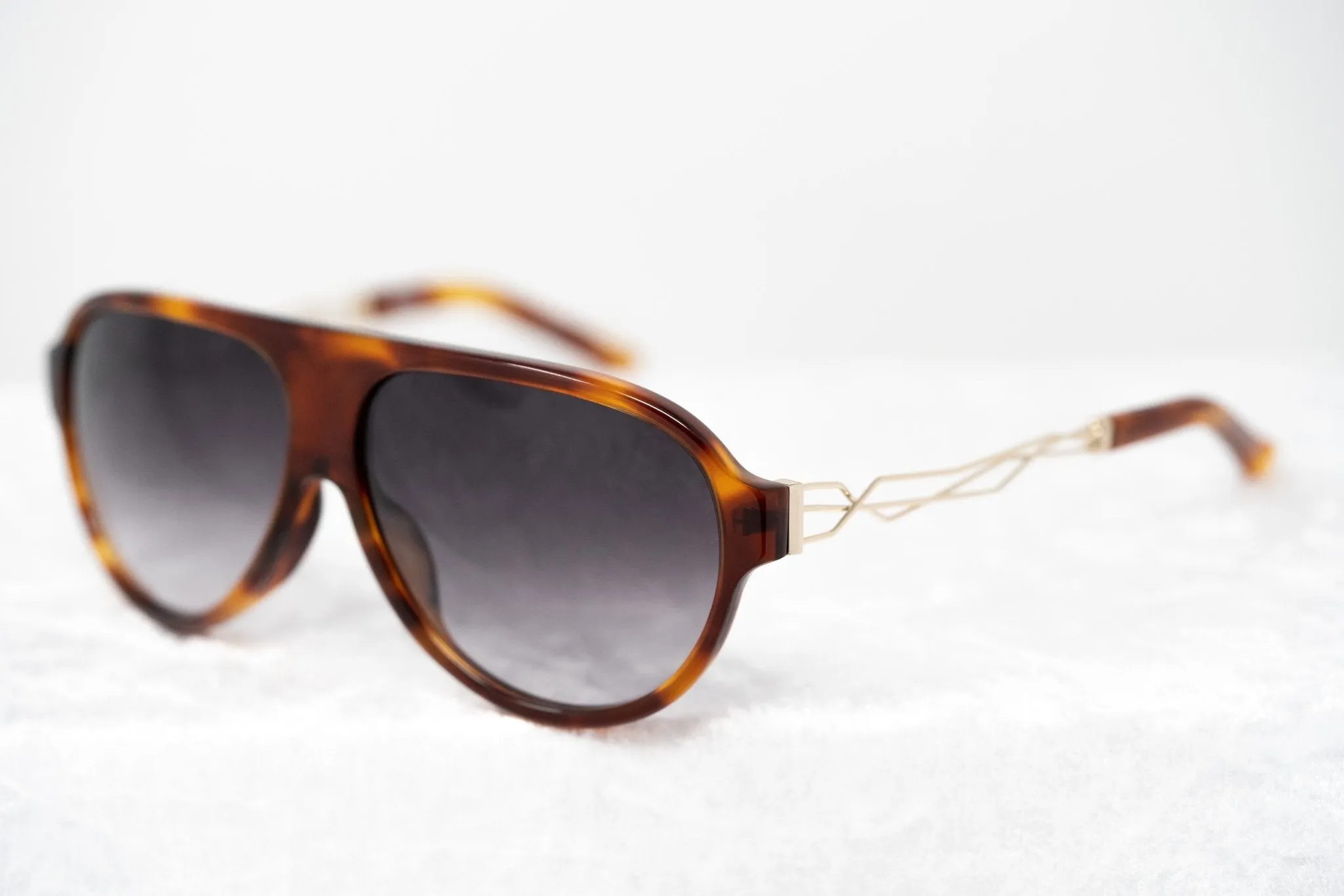 Prabal Gurung Sunglasses Dark Brown Tortoise Shell and Grey