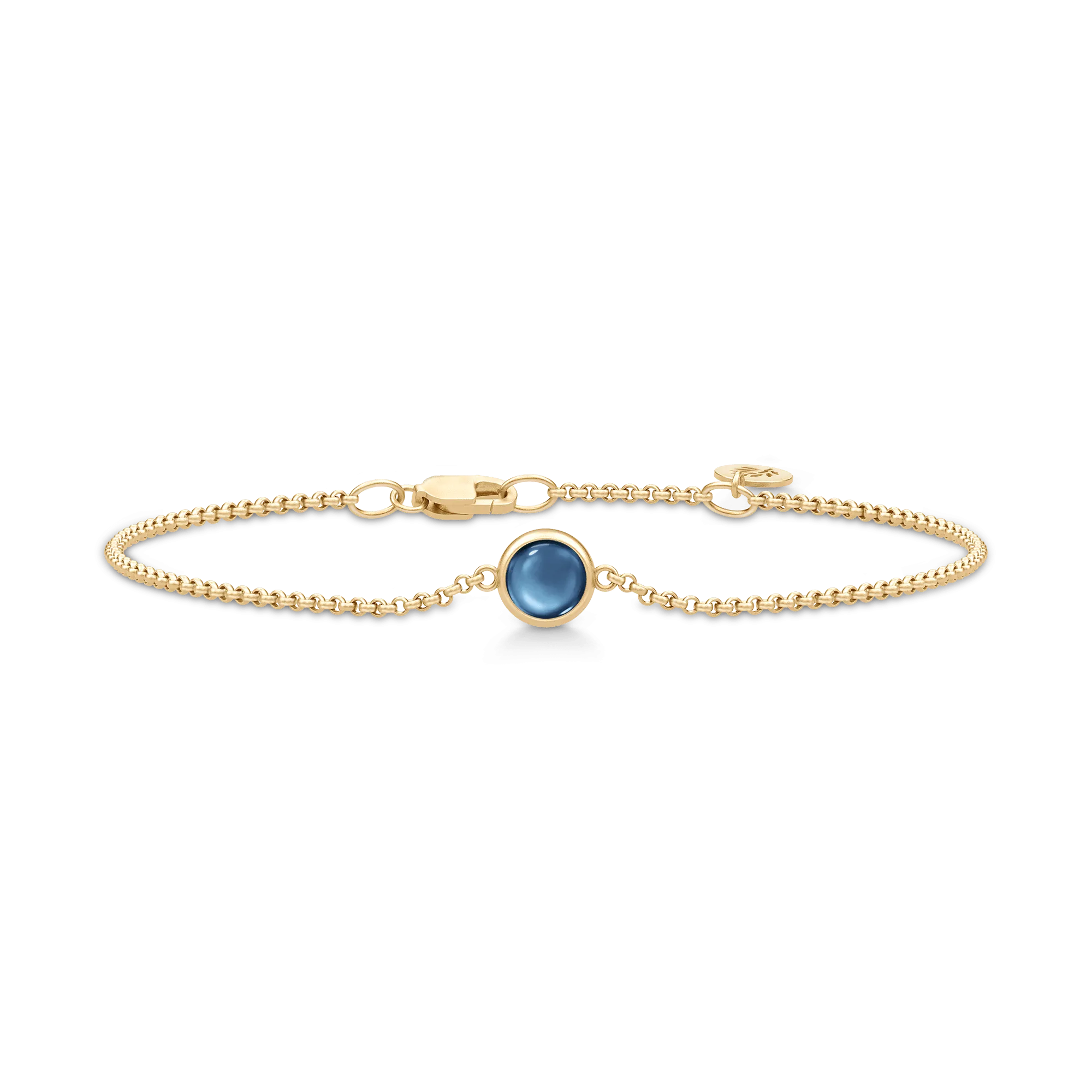 Primini Gold Plated Bracelet w. Sapphire Blue Crystal