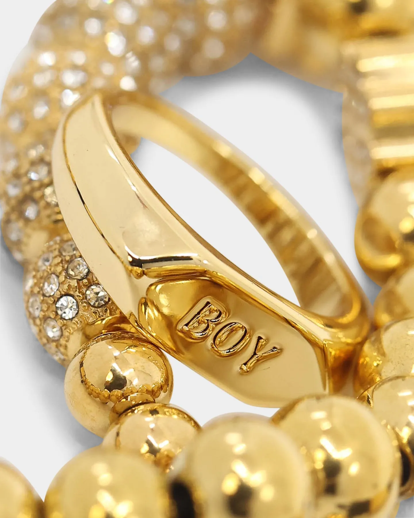Raising Hell Women's Text Boy Ring Gold