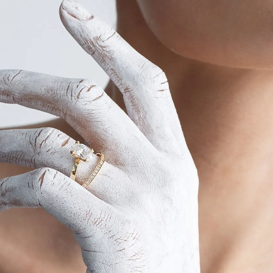 Reflection 18K Gold Ring w. Lab-Grown Diamonds