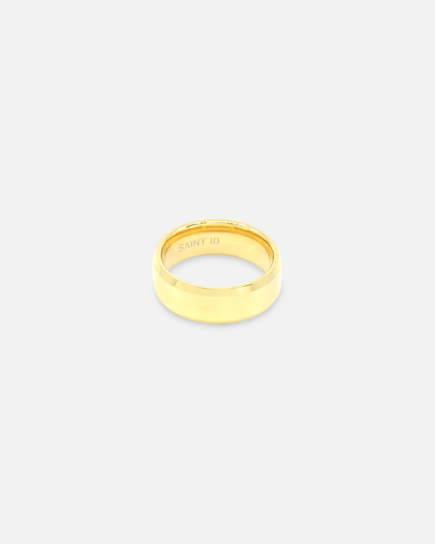 Saint Morta Beveled Band Ring Gold/Tungsten