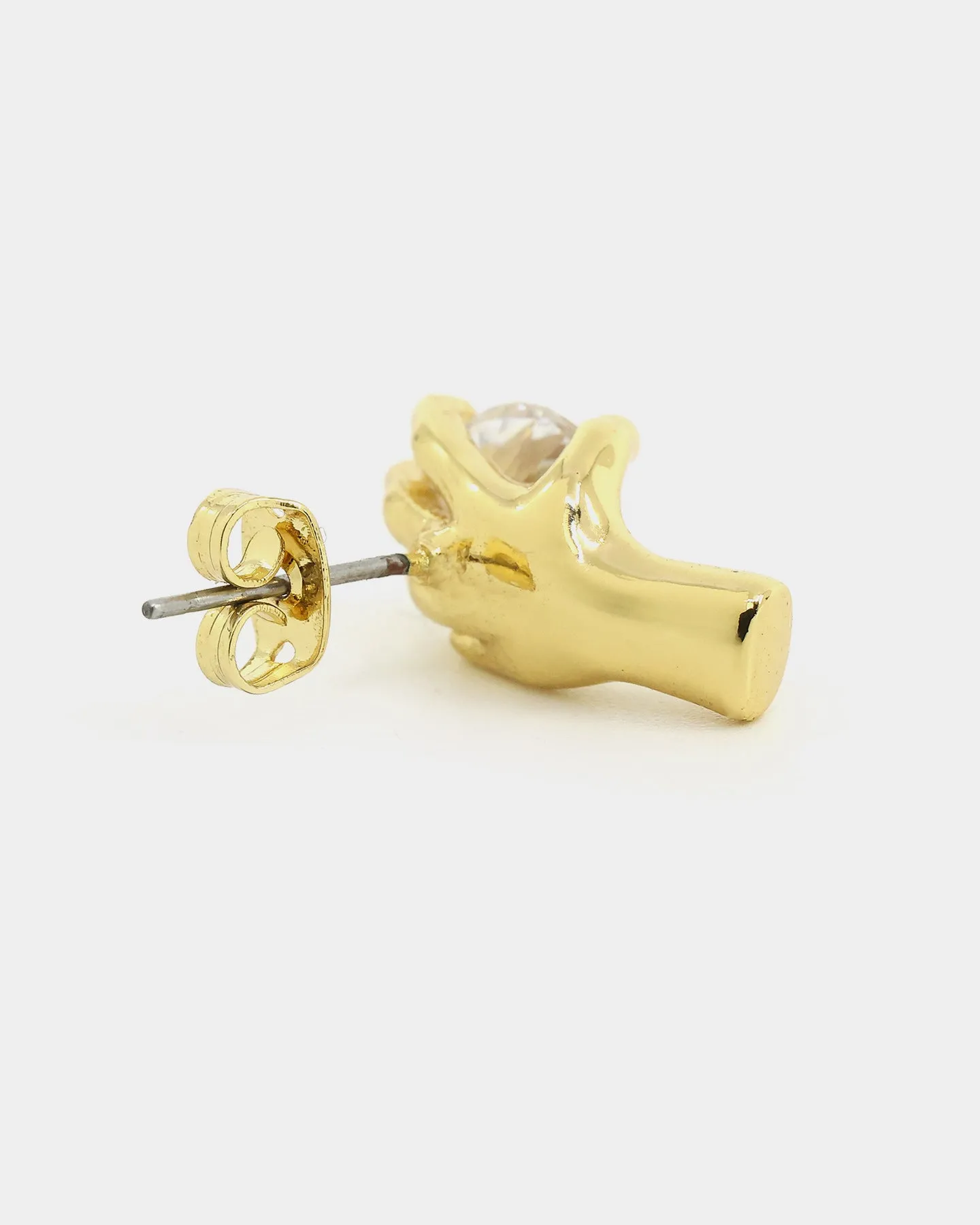 Saint Morta In His Hand Earrings Gold/Iced Gold