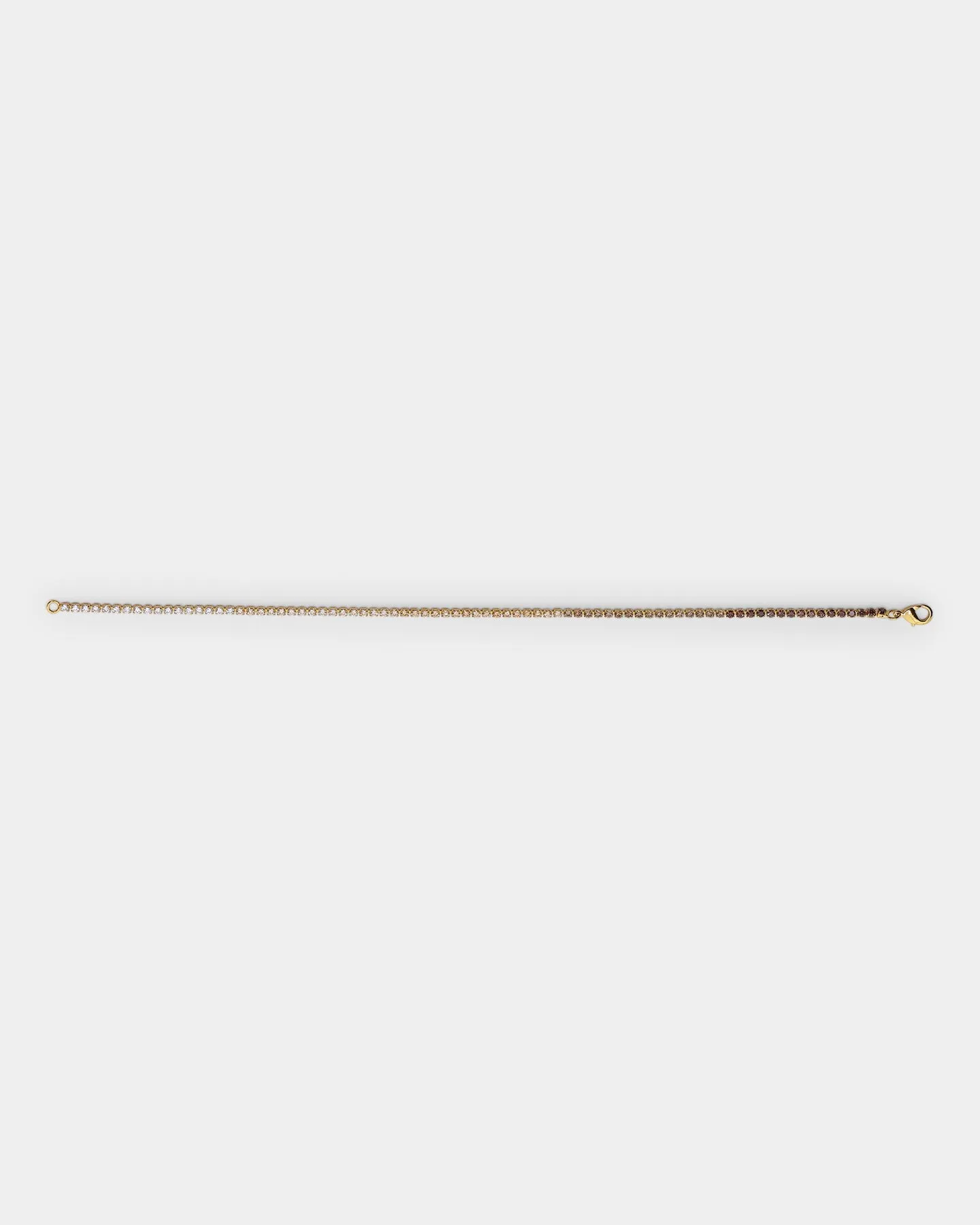 Saint Morta Micro Coloured Tennis Bracelet Gold/Brown