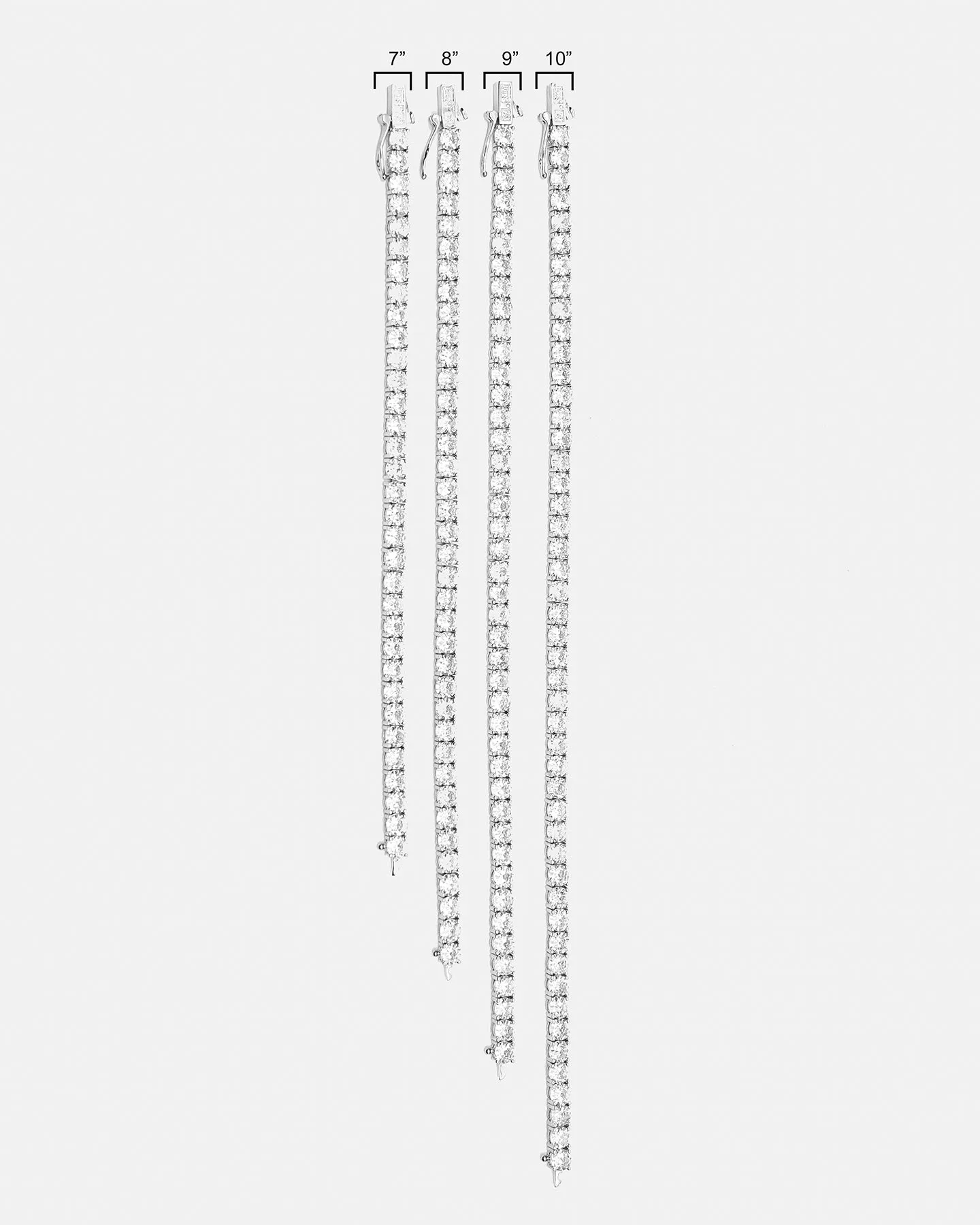 Saint Morta Round Cut 10" Tennis Bracelet White Gold