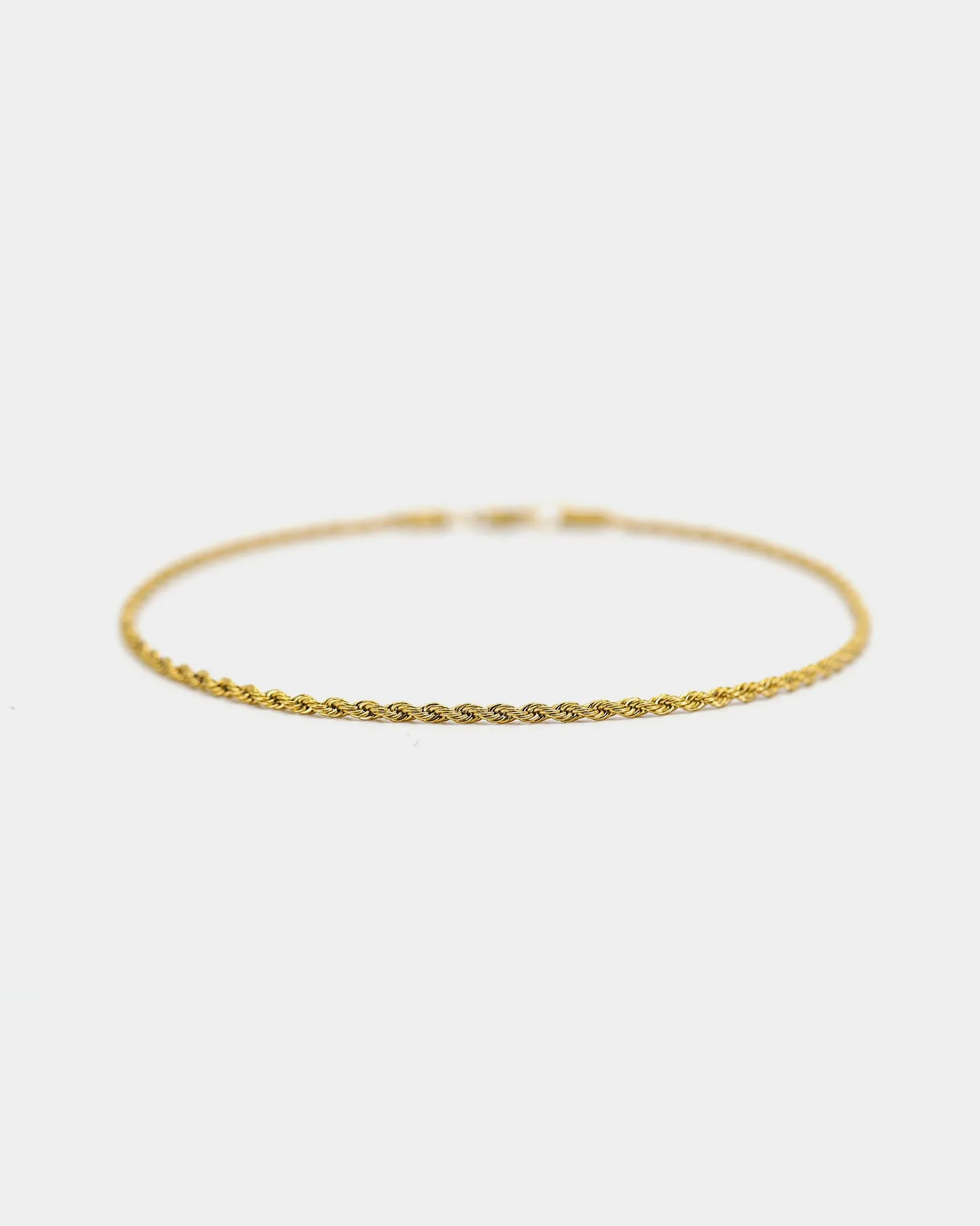 Saint Morta Unisex 14" 3mmRope Choker Chain Gold