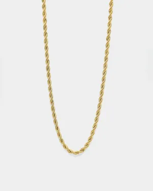 Saint Morta Unisex 14" 3mmRope Choker Chain Gold