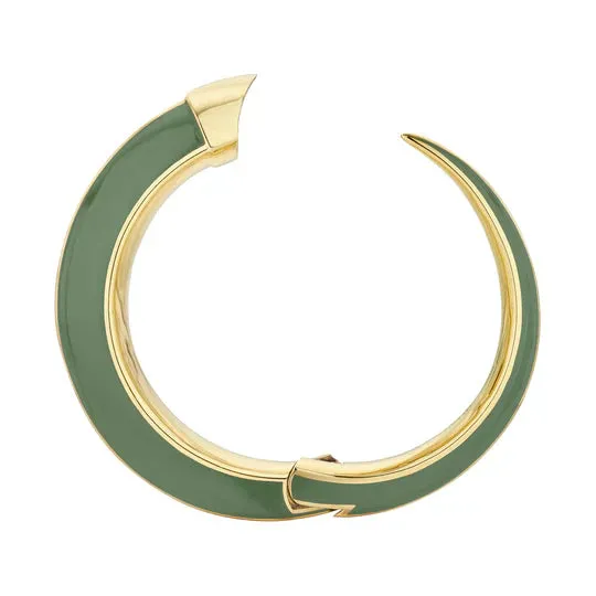 Shaun Leane Sabre Solis 18ct Yellow Gold Vermeil Sterling Silver Leaf Ceramic Cuff