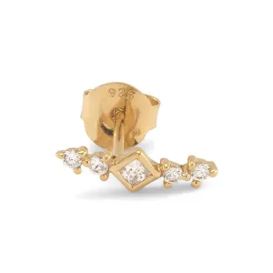 Shooting Star Gold Plated Stud