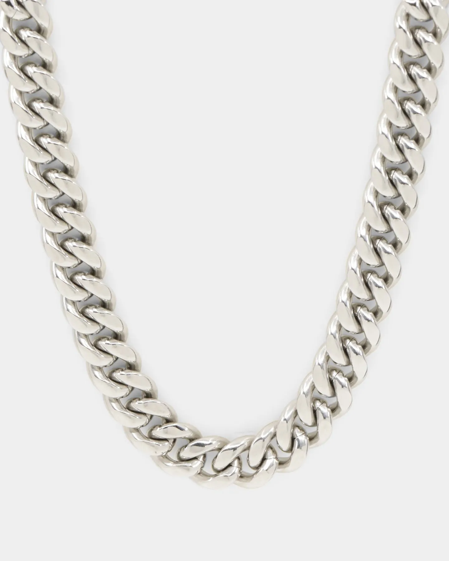 Shortie Kids' Classic Cuban 12mm Chain Silver