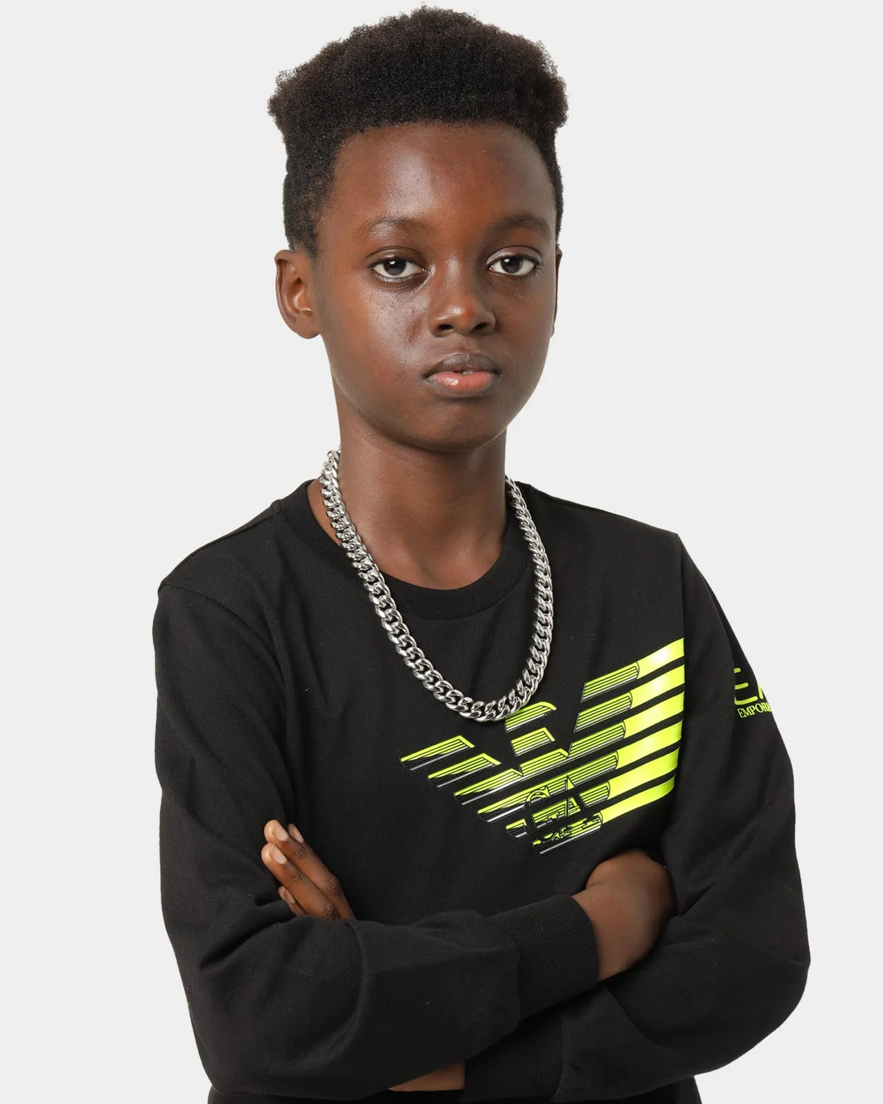 Shortie Kids' Classic Cuban 12mm Chain Silver