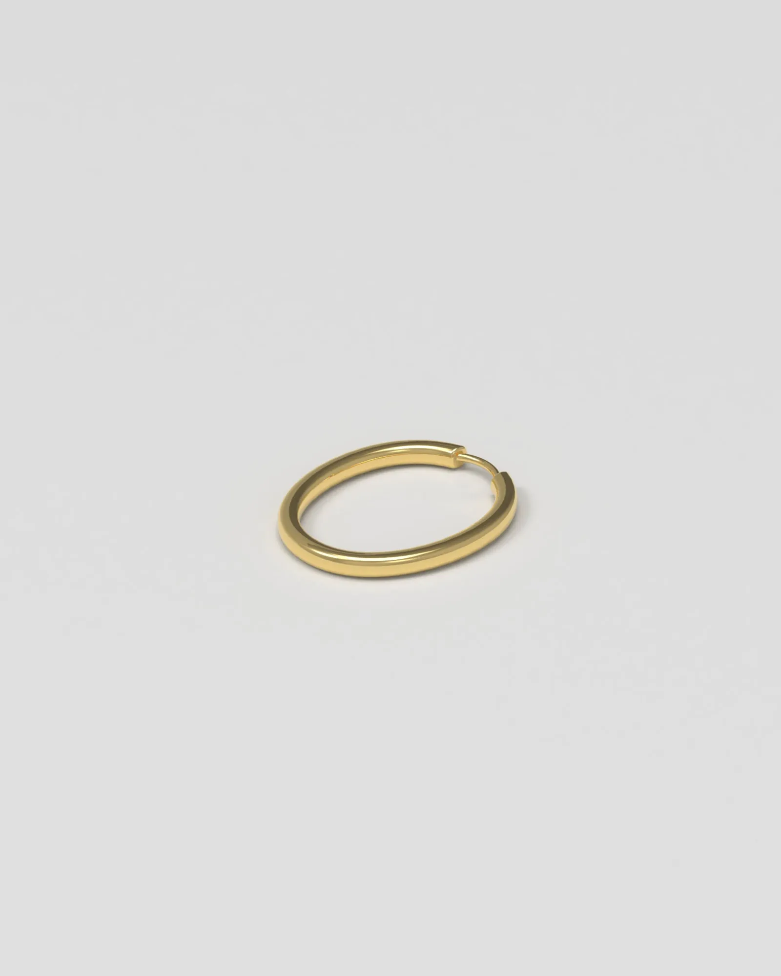 Slim Large 18K Gold Hoops