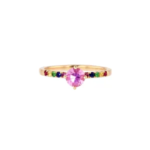 SOLD OUT Monara Rosa 18K Gold Ring w. Sapphires