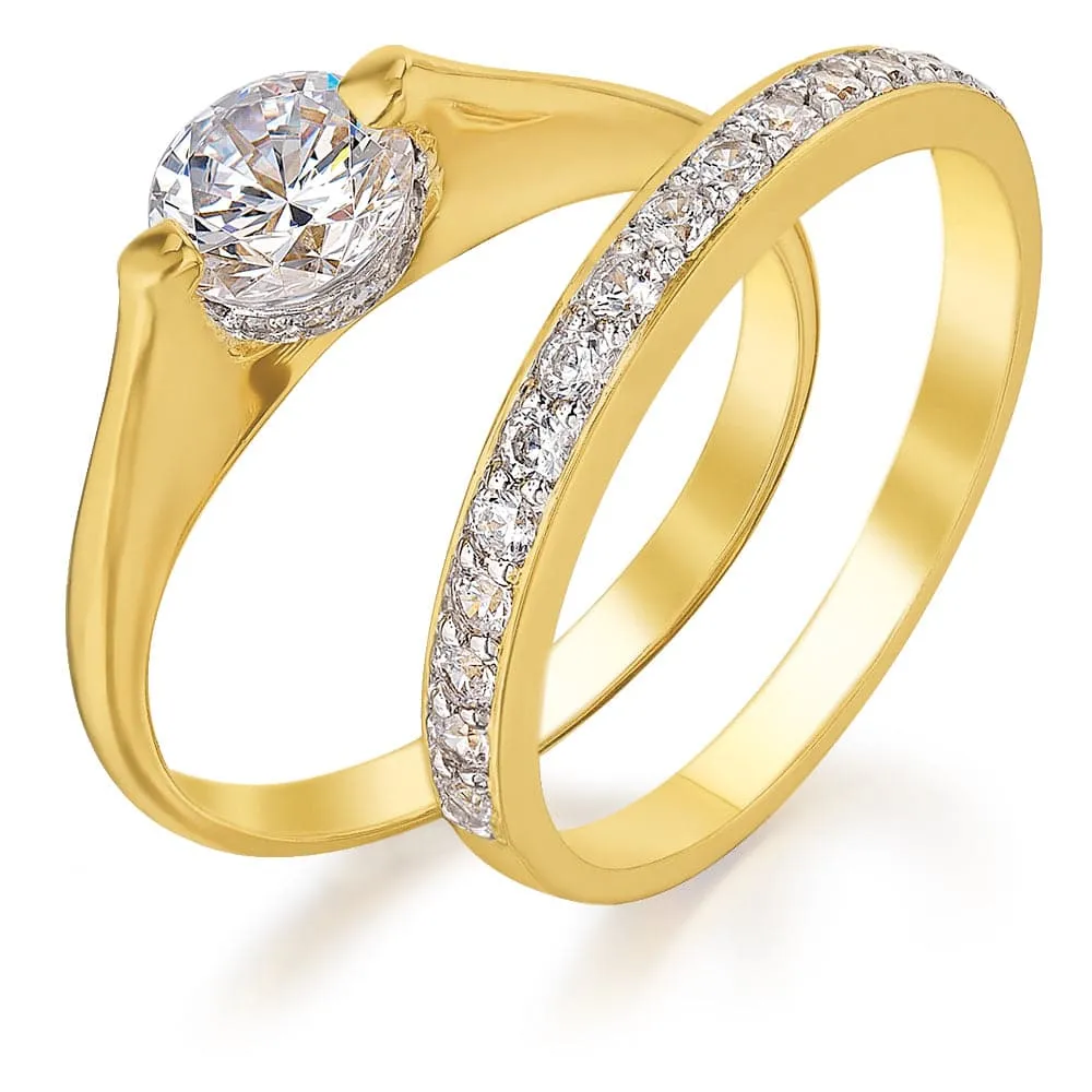 Solitaire Eternity Ring Set