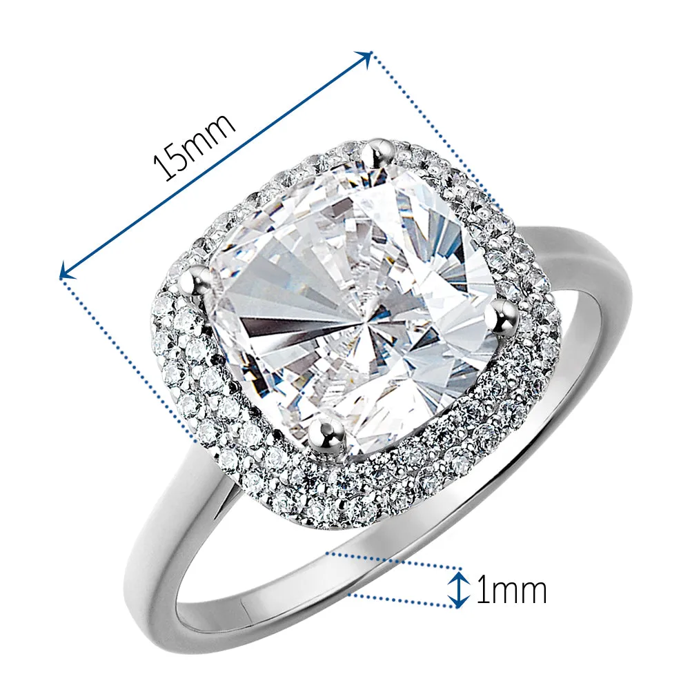 Sophia Cushion Cut Halo Ring