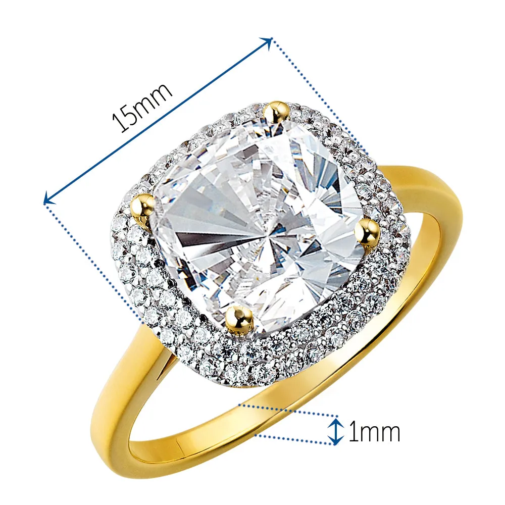 Sophia Cushion Cut Halo Ring