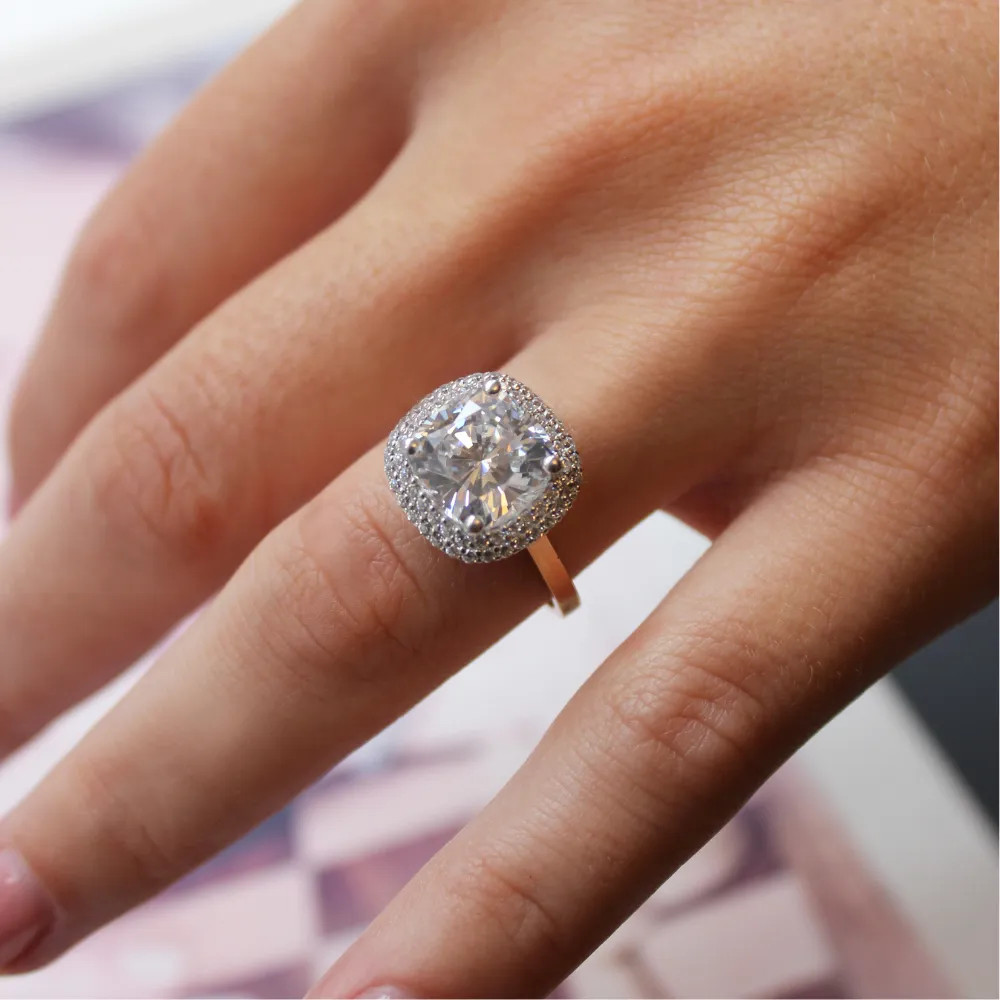 Sophia Cushion Cut Halo Ring
