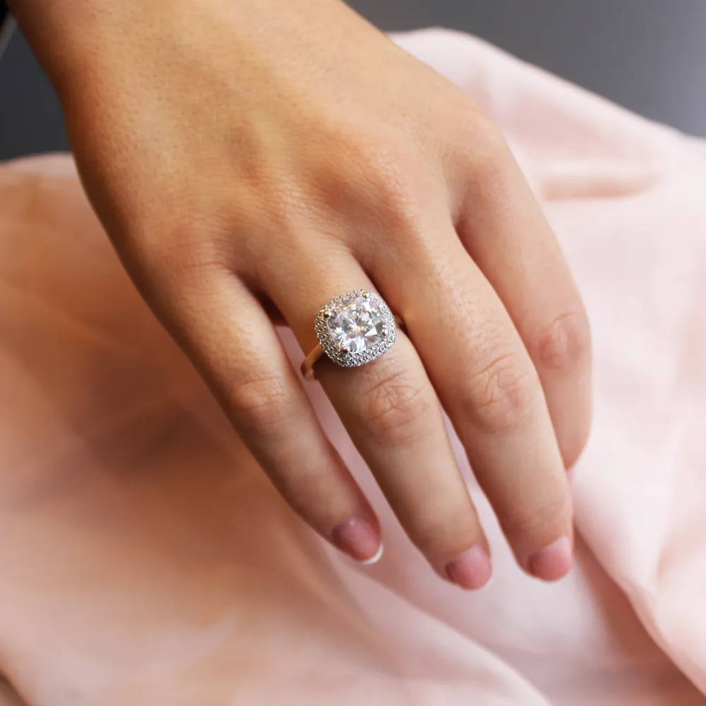 Sophia Cushion Cut Halo Ring