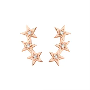 Starry Night 18K Rose Gold Stud w. Diamond
