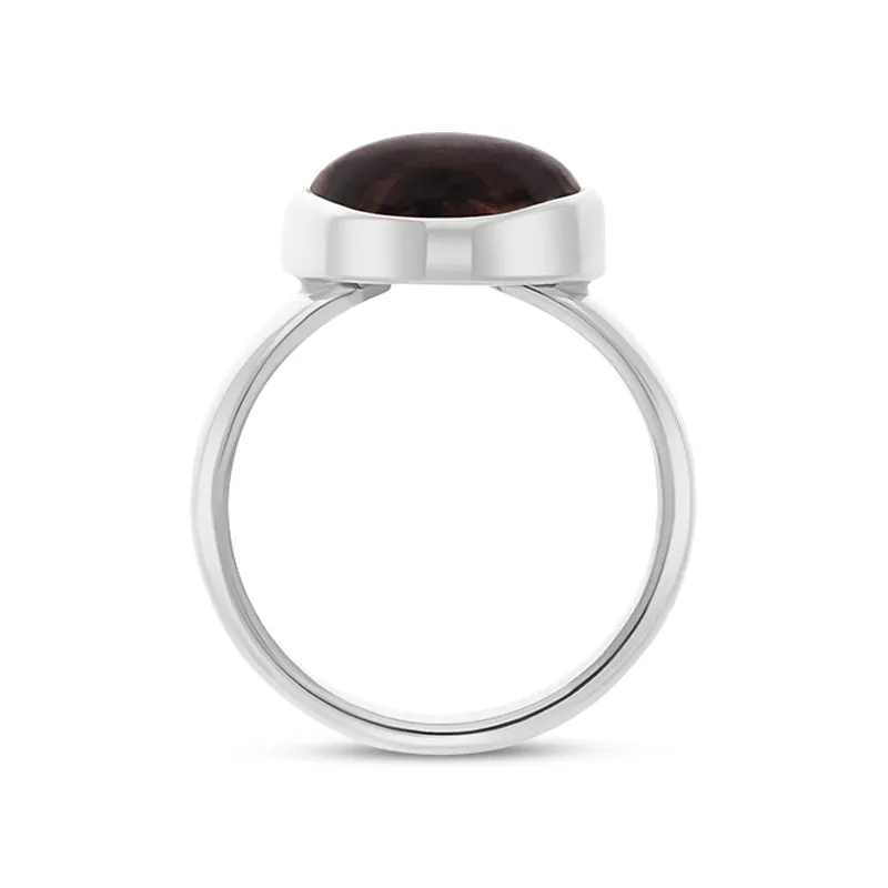 Sterling Silver Blue John Pear Ring D