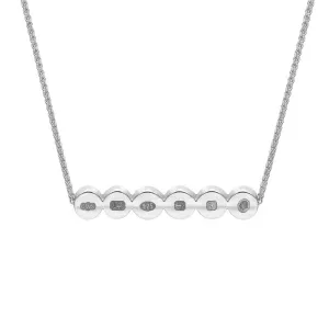 Sterling Silver King's Coronation Hallmark Round Disc Necklace D